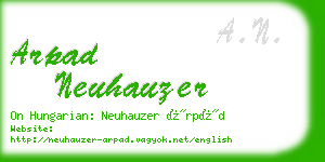 arpad neuhauzer business card